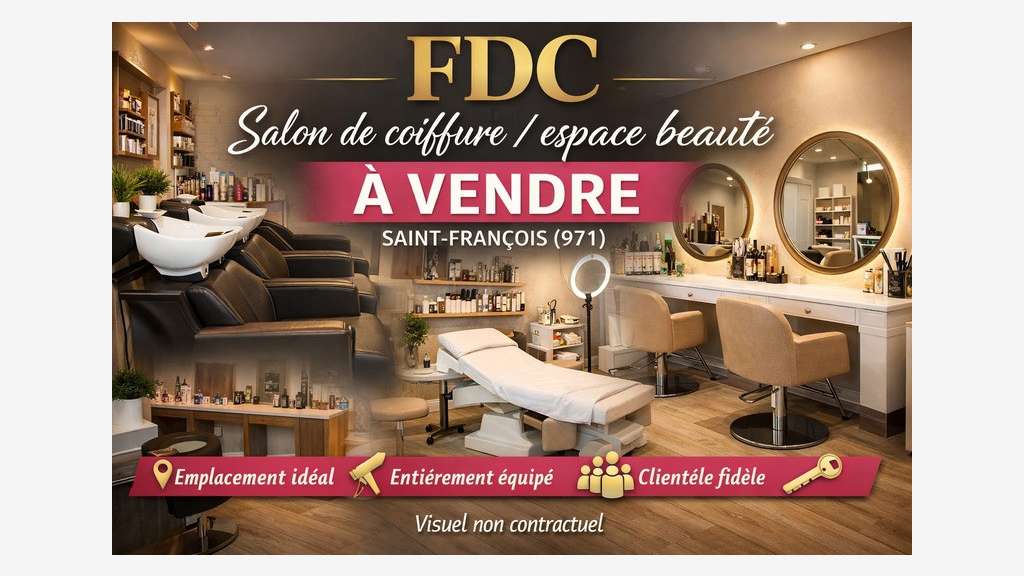 A vendre salon de coiffure beauté à Saint François