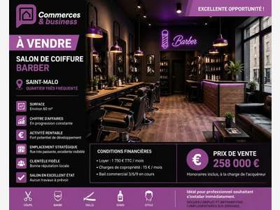 Vente salon de coiffure à Saint Malo