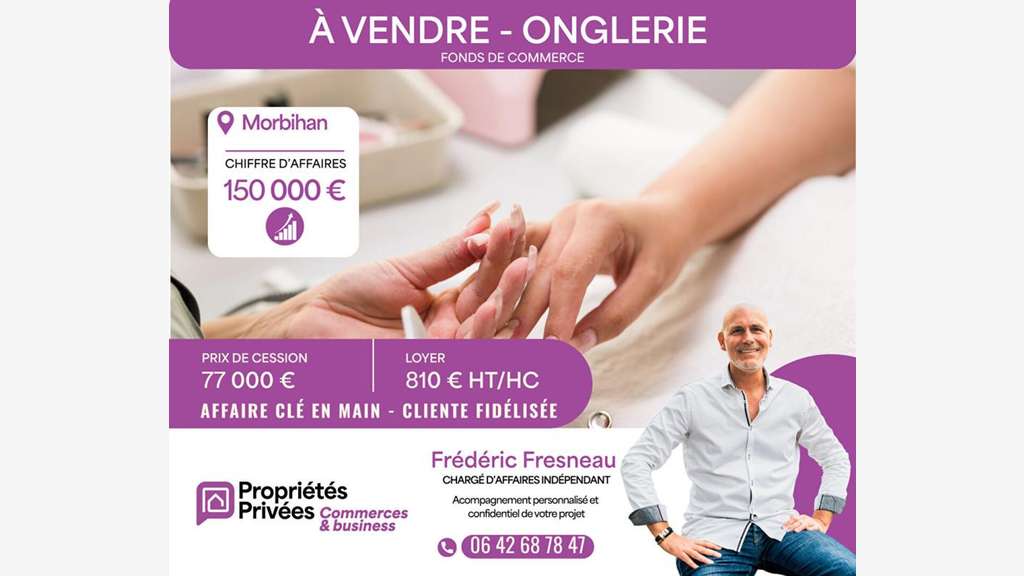 Vente salon d'esthétique de 35m² à Vannes