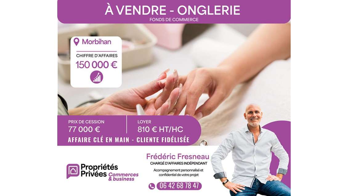 Vente salon d'esthétique de 35m² à Vannes
