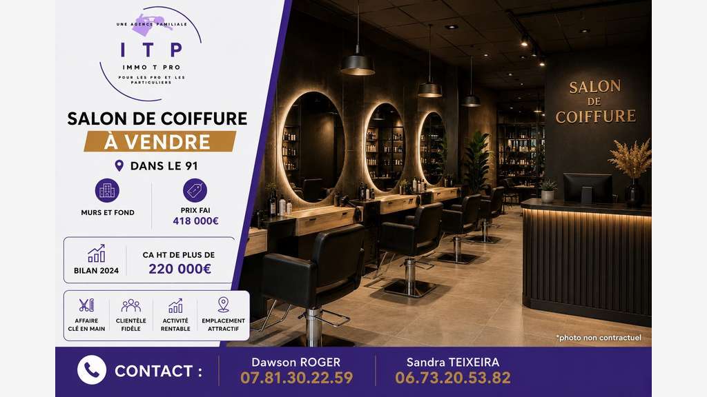 Gros coup de coeur magnifique salon de coiffure 91