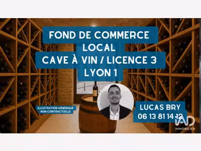 Vente lic 3 cave à vin coffee shop à Lyon 69001