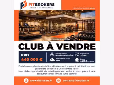 Vente club de sport de 750m² à Marseille 13012