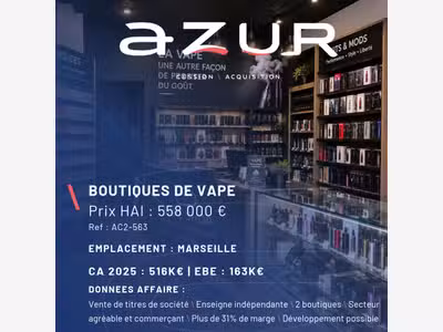 Vente société de distribution de vape Marseille