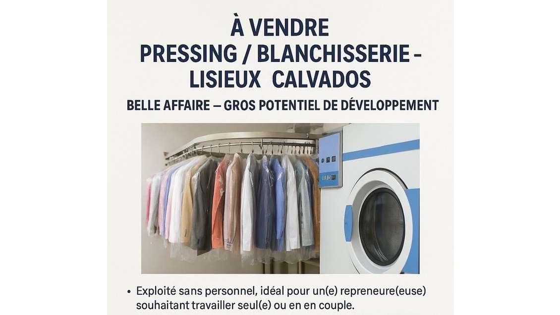 Fonds de pressing blanchisserie à vendre Lisieux