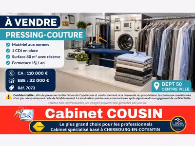 Vente pressing en centre ville de la Manche