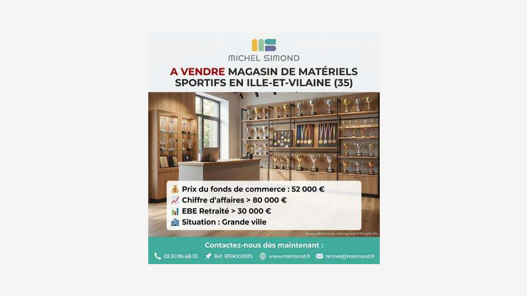 Vente FDC matériels sportifs à Rennes