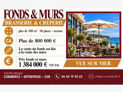Vente commerce emplacement N° 1 front de mer 85
