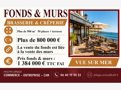 Vente commerce emplacement N° 1 front de mer 85
