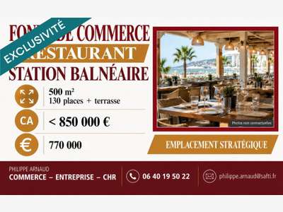 Vente restaurant empl exceptionnel en Vendée