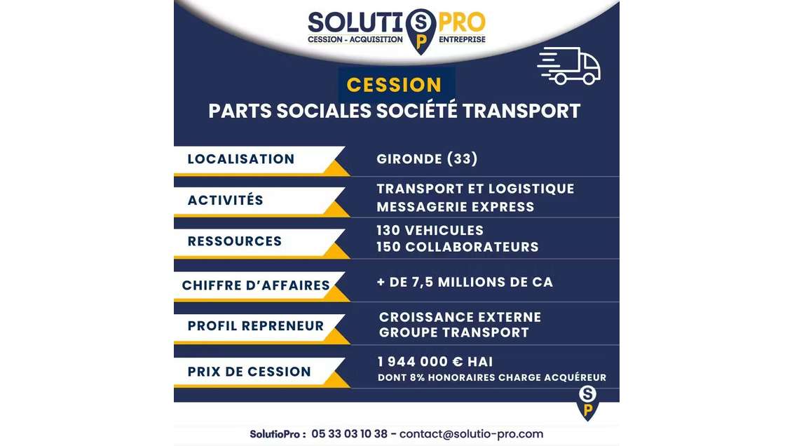 AV société de transport messagerie bien implantée