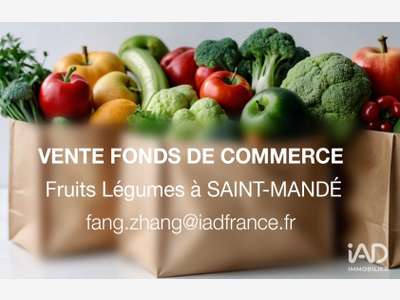 Vente FDC primeurs fruits et légumes à Saint-Mandé