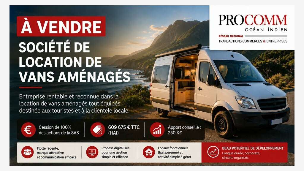 FDC Location de Vans Aménagés à vendre Saint-Paul