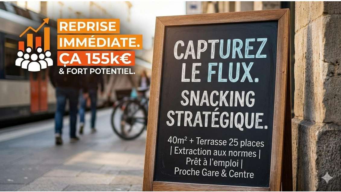 Snacking  Flux piéton constant & Terrasse 25 pl.