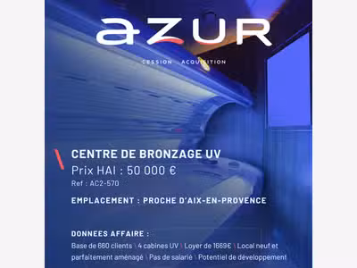 Vente salon de bronzage neuf proche d'Aix