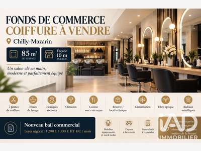 Vente salon de coiffure à Chilly-Mazarin