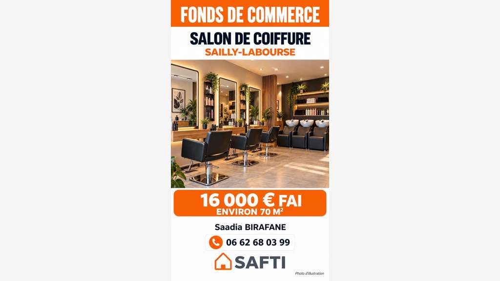 Vente FDC salon de coiffure à Sailly-Labourse