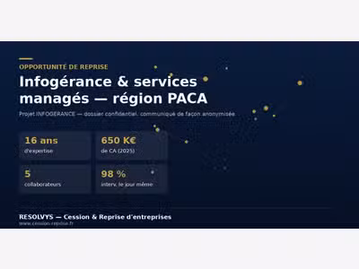 Vente société d'Infogérance