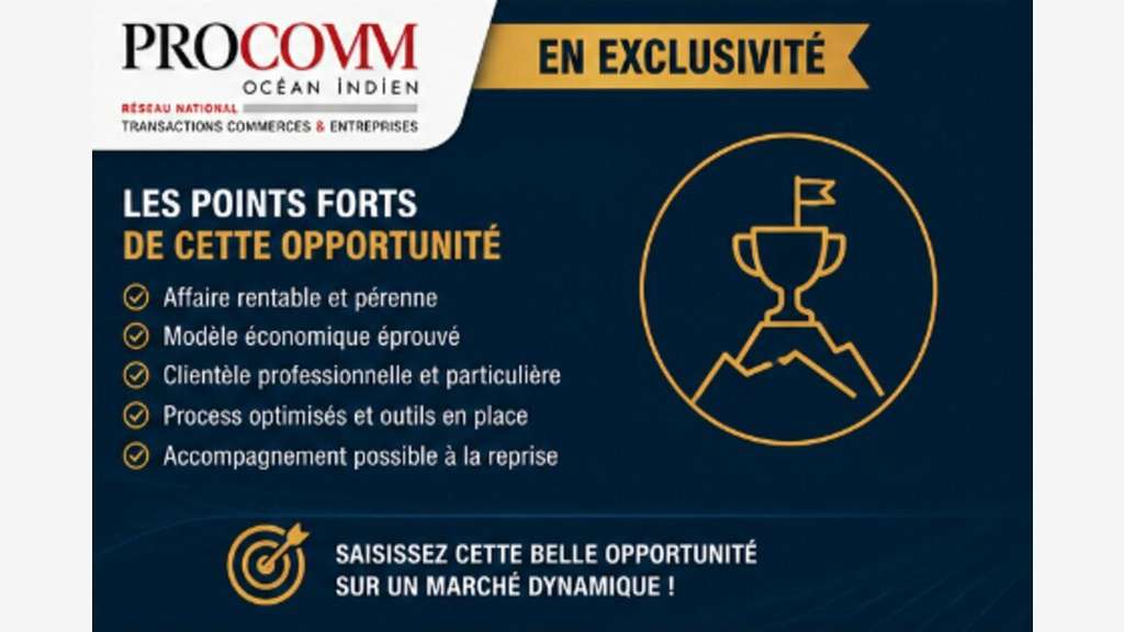 Cession FDC services pro à Saint-Leu 974