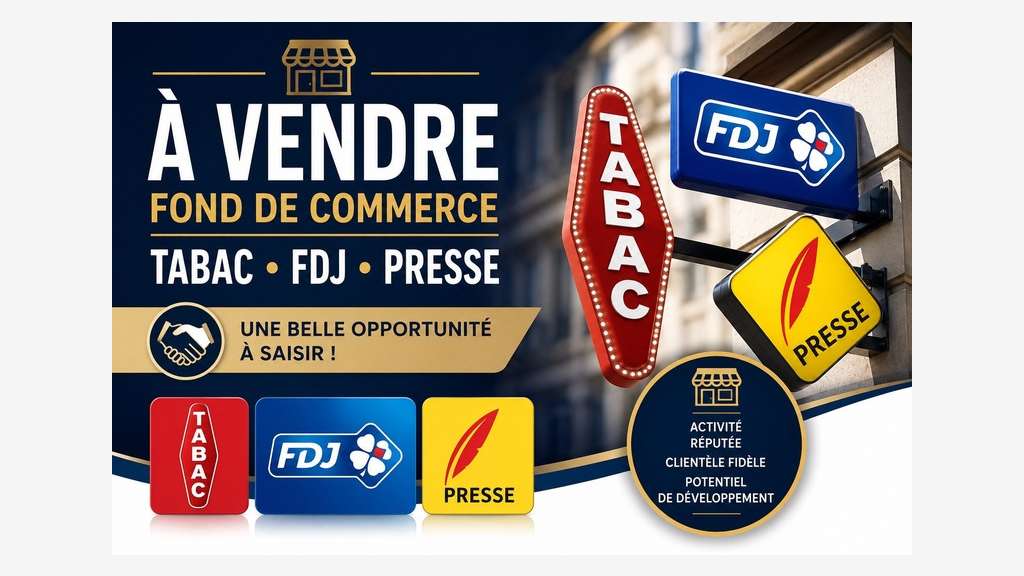 FONDS DE COMMERCE TABAC - PRESSE - FDJ - CADEAUX