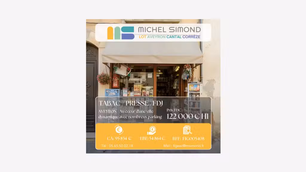 Vente FDC tabac loto presse empl N° 1 en Aveyron
