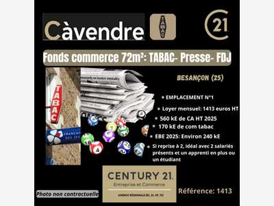 Vente FDC Tabac Presse Jeux empl n°1 à Besançon