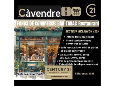 Vente Bar - Brasserie - Tabac à Besançon