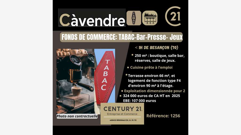 AV bar tabac presse jeux centre ville Haute-Saône