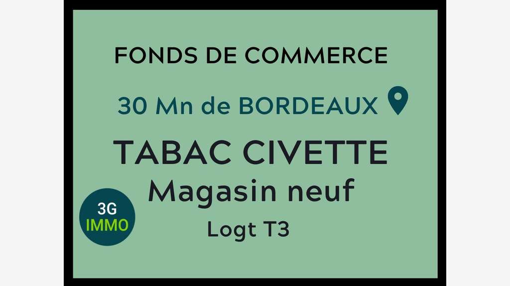 Vente FDC Tabac en centre ville Sud Gironde