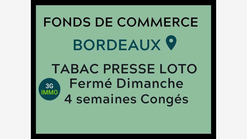 Vente FDC Tabac Presse FDJ loto PMU à Bordeaux