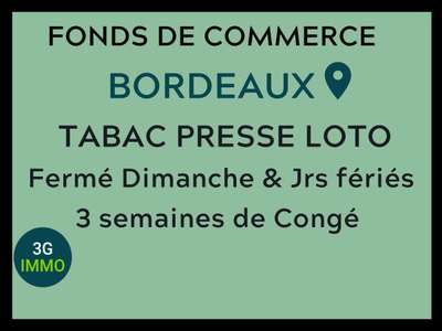 Vente FDC Tabac-Presse-FDJ en angle à Bordeaux
