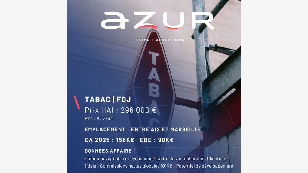 VENTE Tabac & FDJ entre Aix et Marseille