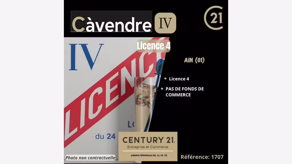 Licence IV à vendre dans l'Ain