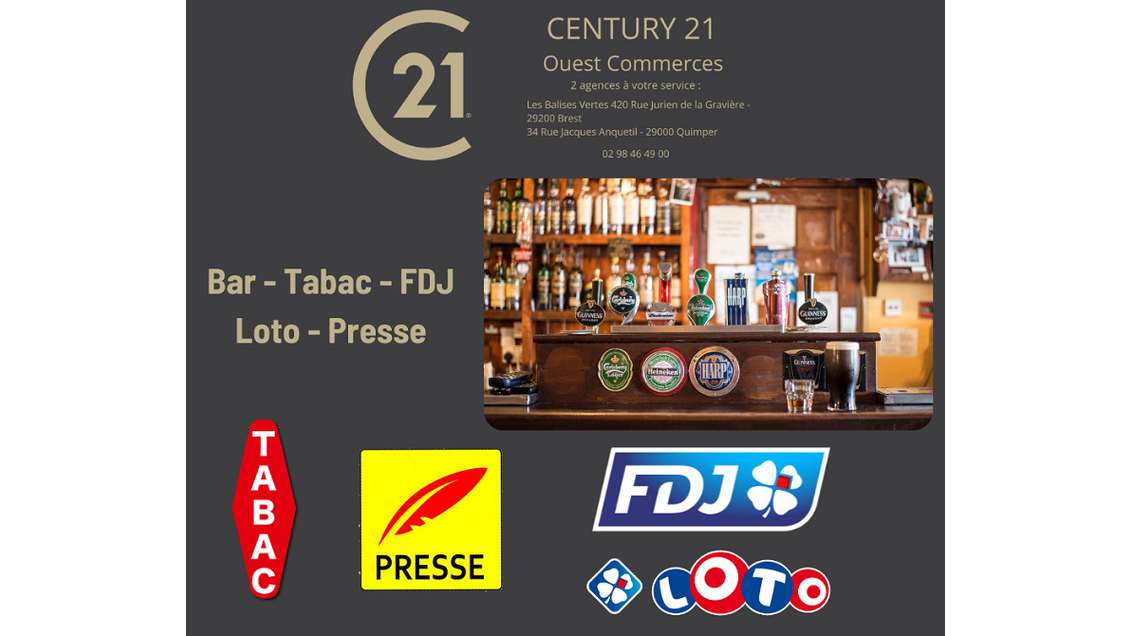 Vente tabac bar brasserie proche de Brest