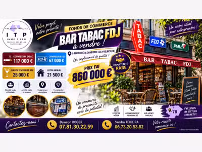AV beau FDC tabac FDJ PMU dans une belle ville 78