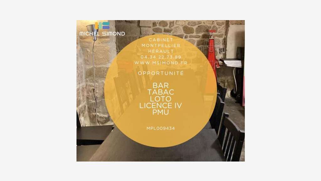 Vente bar tabac FDJ avec licence IV village 34