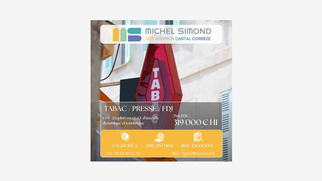 AV FDC tabac presse loto sur emplacement N°1 Lot
