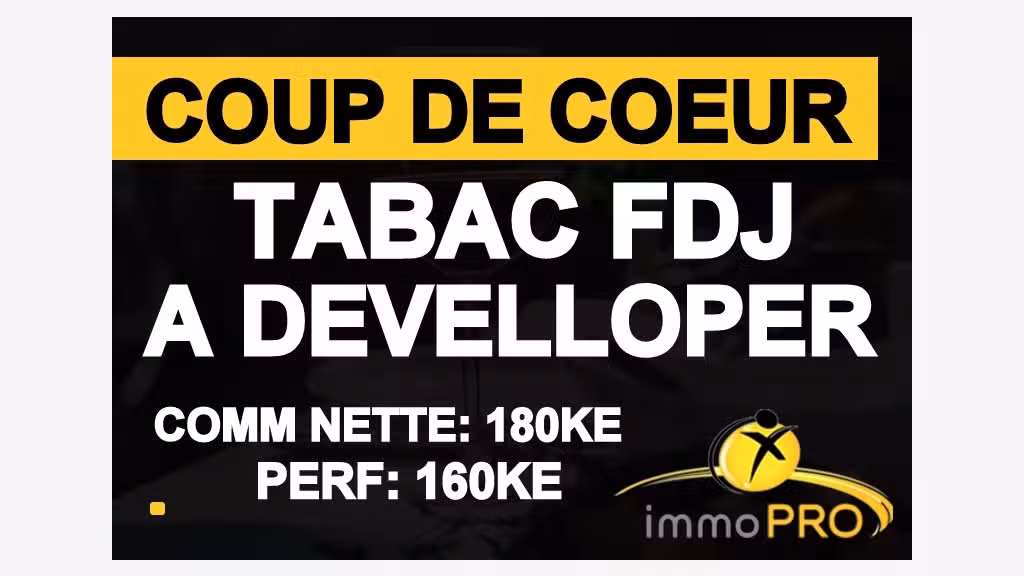Vente FDC Tabac FDJ en centre ville du Rhône