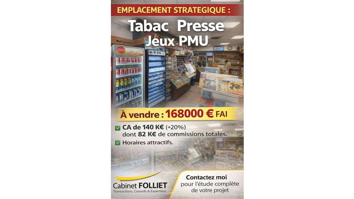 FDC tabac presse jeux PMU à vendre à Mundolsheim