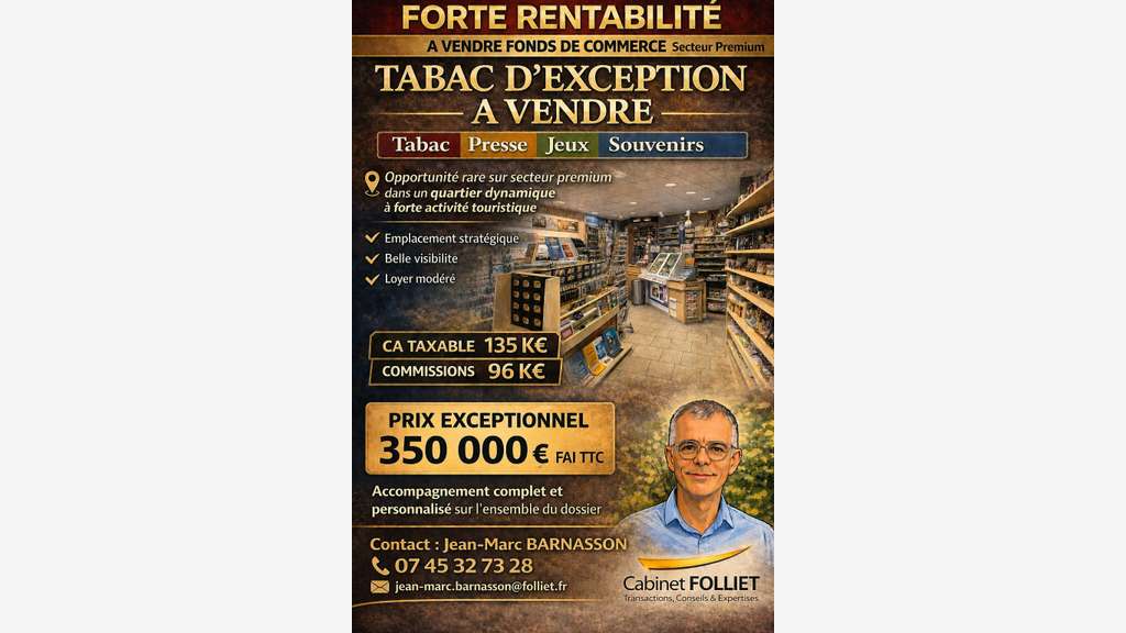Commerce d’Exception à vendre à Nancy