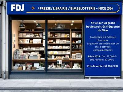 Vente FDJ presse librairie bimbeloterie à Nice