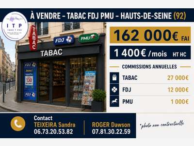 AV FDC tabac FDJ PMU aux portes de Paris (92)