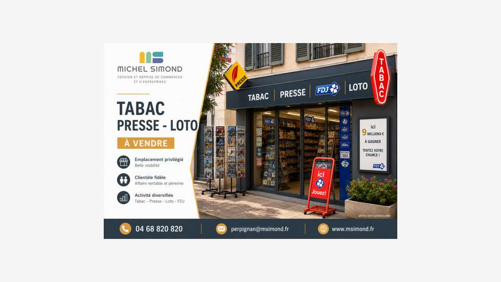 Vente tabac loto FDJ PMU en centre commercial 66