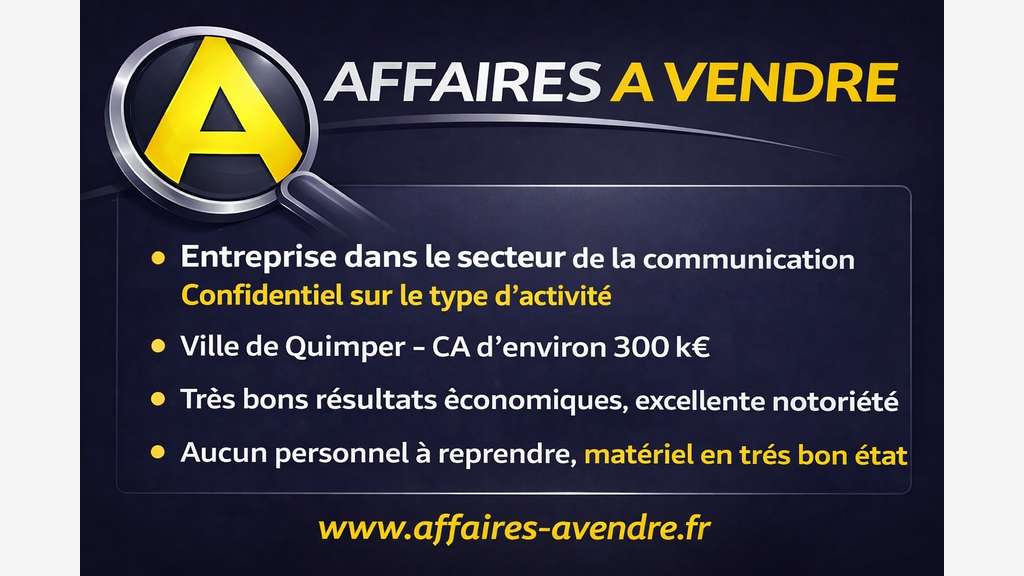 Vente entreprise communication reconnue Quimper  