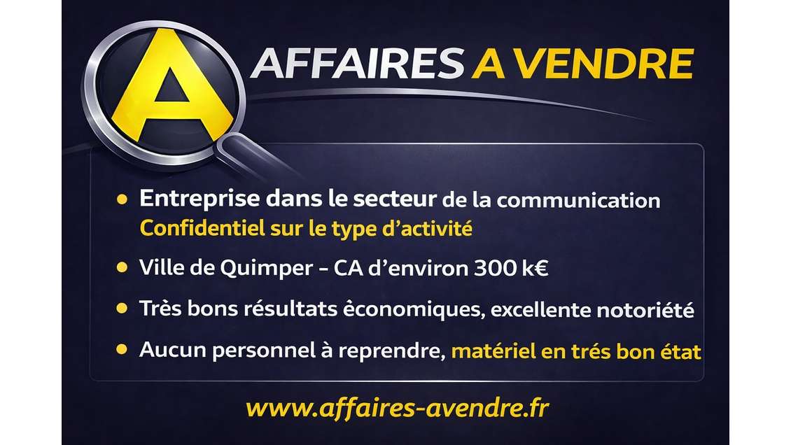Vente entreprise communication reconnue Quimper