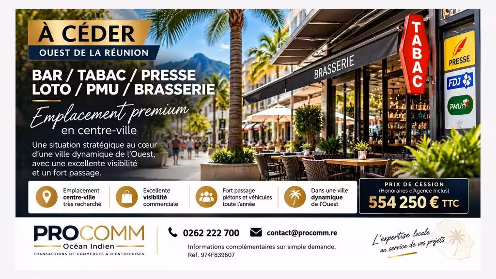Ventre bar tabac presse loto PMU à Saint Pierre