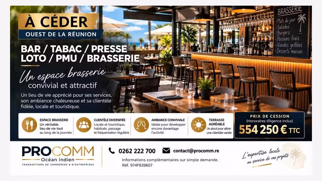 Ventre bar tabac presse loto PMU à Saint Pierre