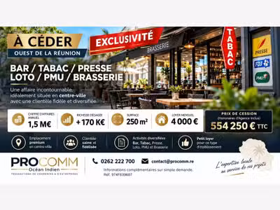 Ventre bar tabac presse loto PMU à Saint Pierre