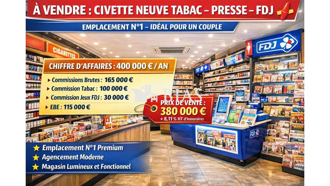 Vente civette tabac presse à Nice empl N°1