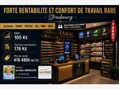 Superbe Tabac Presse FDJ PMU à vendre à Strasbourg